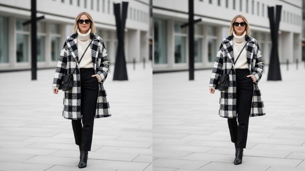 15 Black and White Coat Outfit Ideas