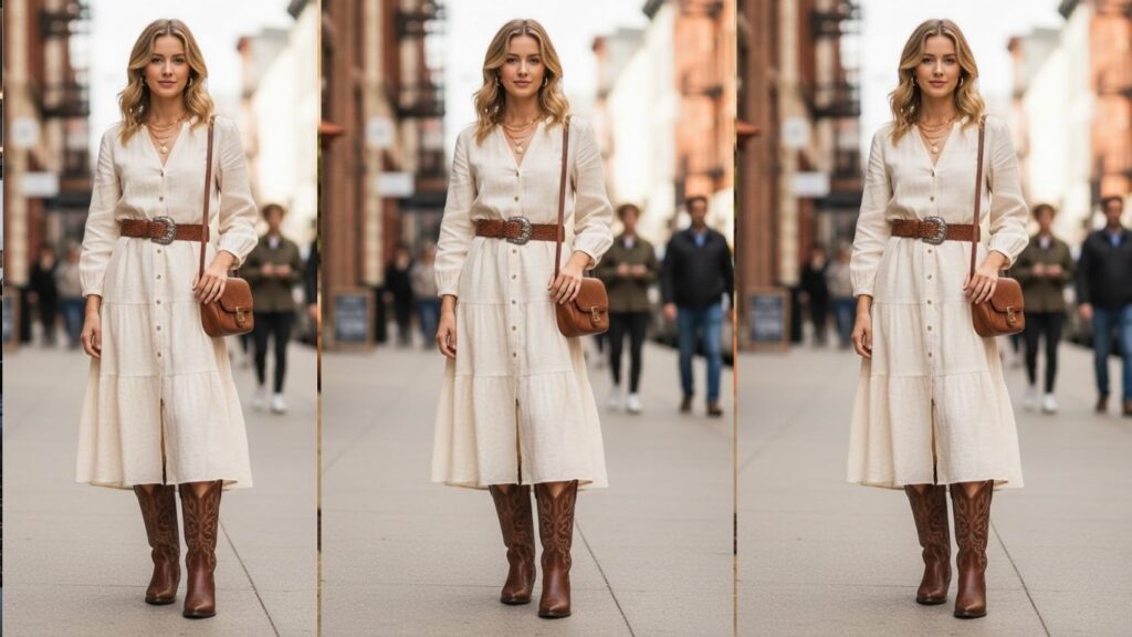 15 Brown Cowboy Boots Outfit Ideas