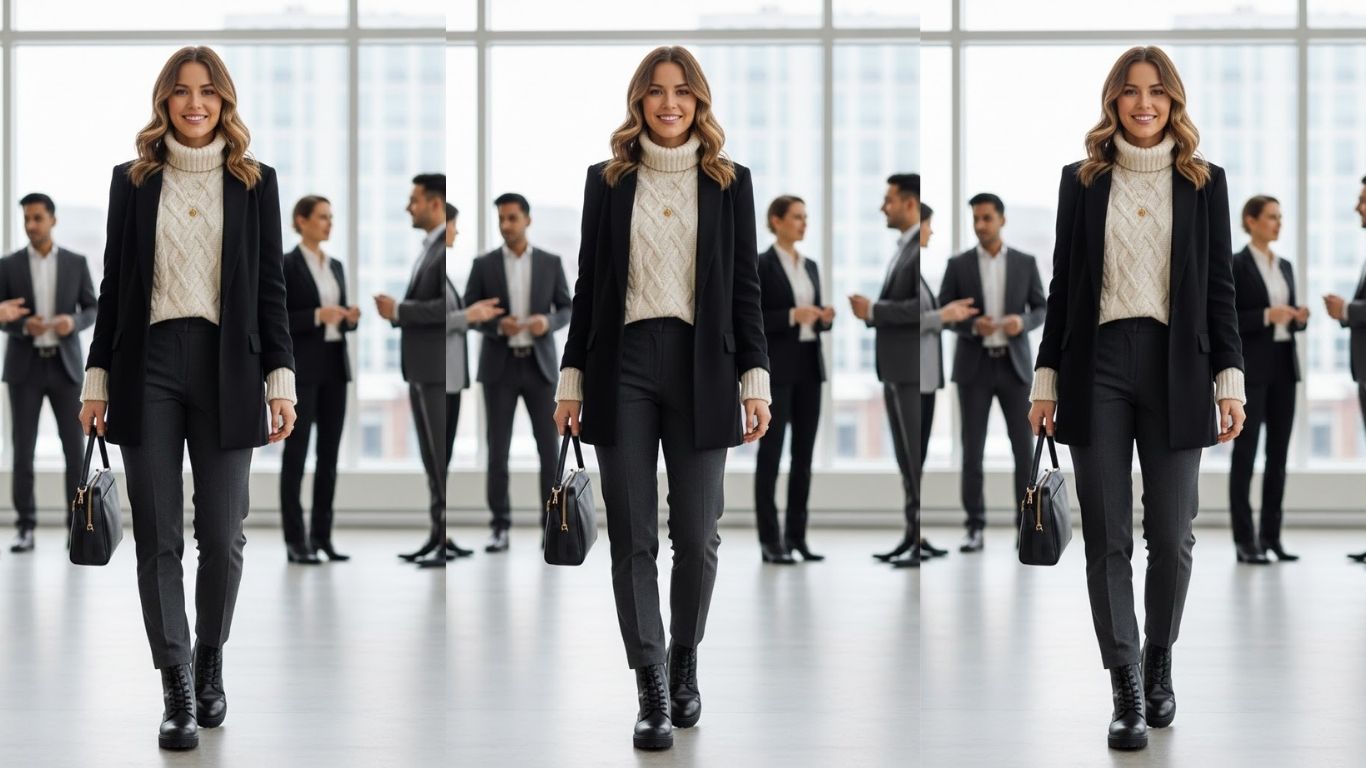 15 Combat Boots Work Outfit Winter: Chic, Warm & Office-Ready Looks