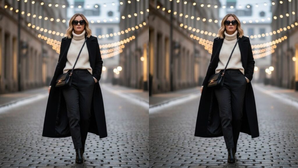15 Long Black Coat Outfit Ideas