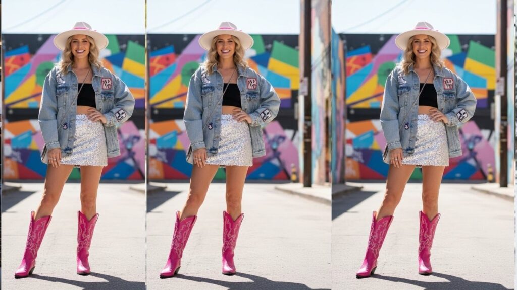 15 Pink Cowboy Boots Outfit Ideas 