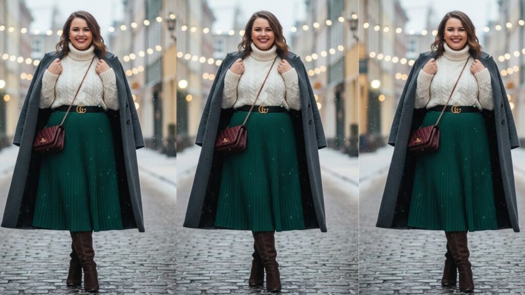 15 Plus Size Pleated Skirt Outfits