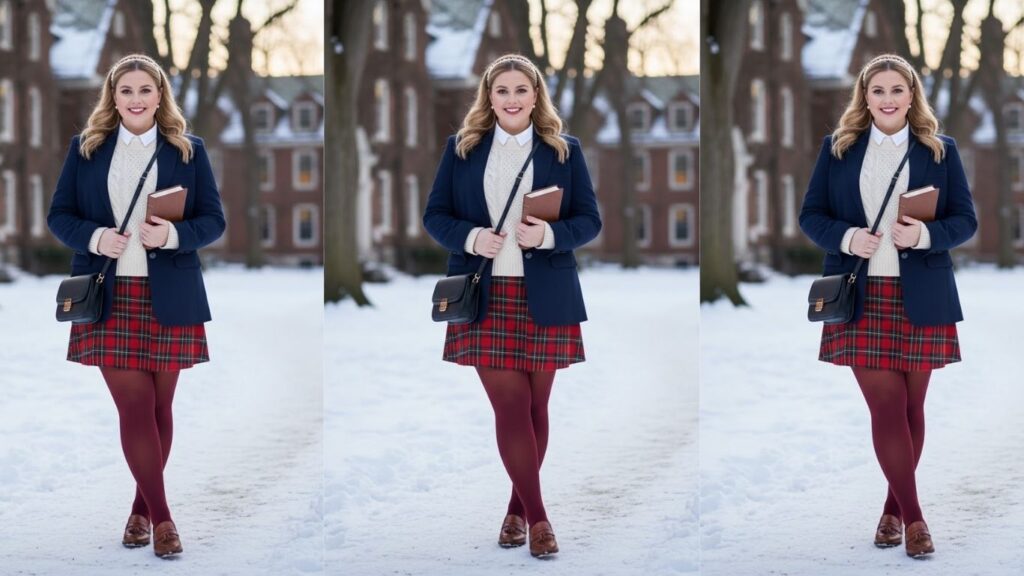 15 Plus Size Preppy Winter Outfits 