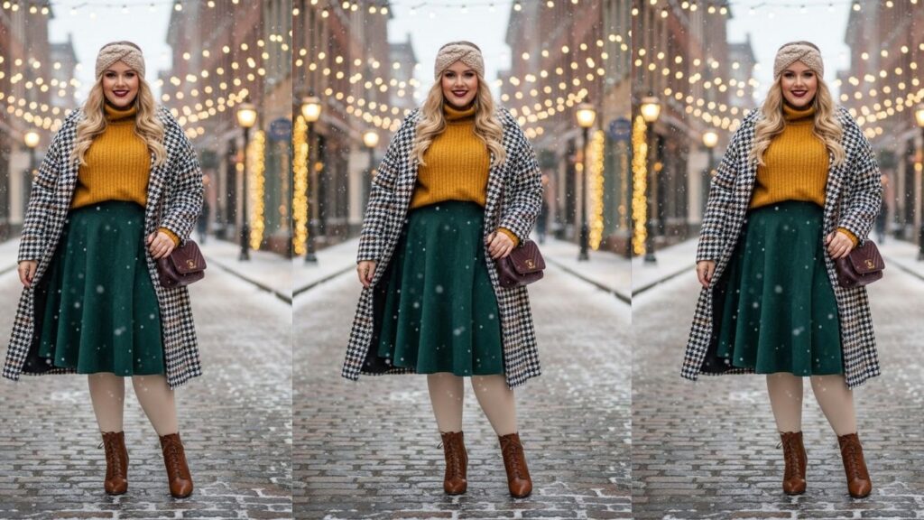 15 Plus Size Skirt Outfits Winter 