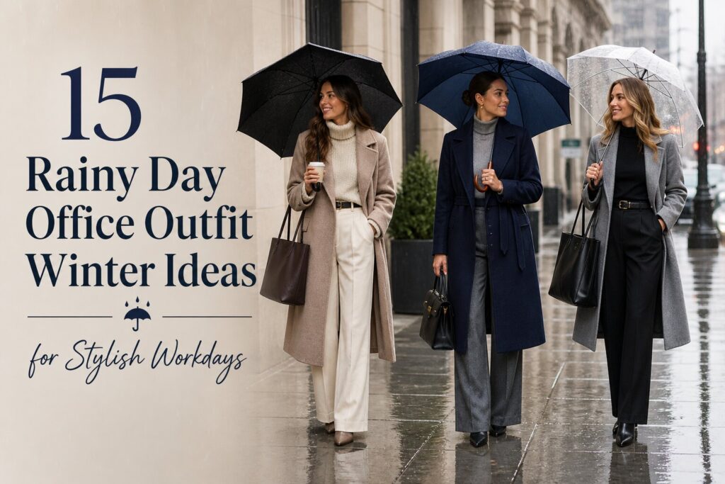 15 Rainy Day Office Outfit Winter Ideas