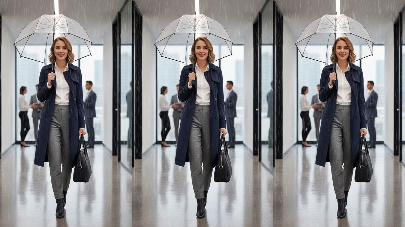 15 Rainy Day Outfit For Work Winter: Dry & Professional Looks