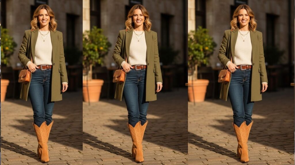 15 Suede Cowboy Boots Outfit Ideas 