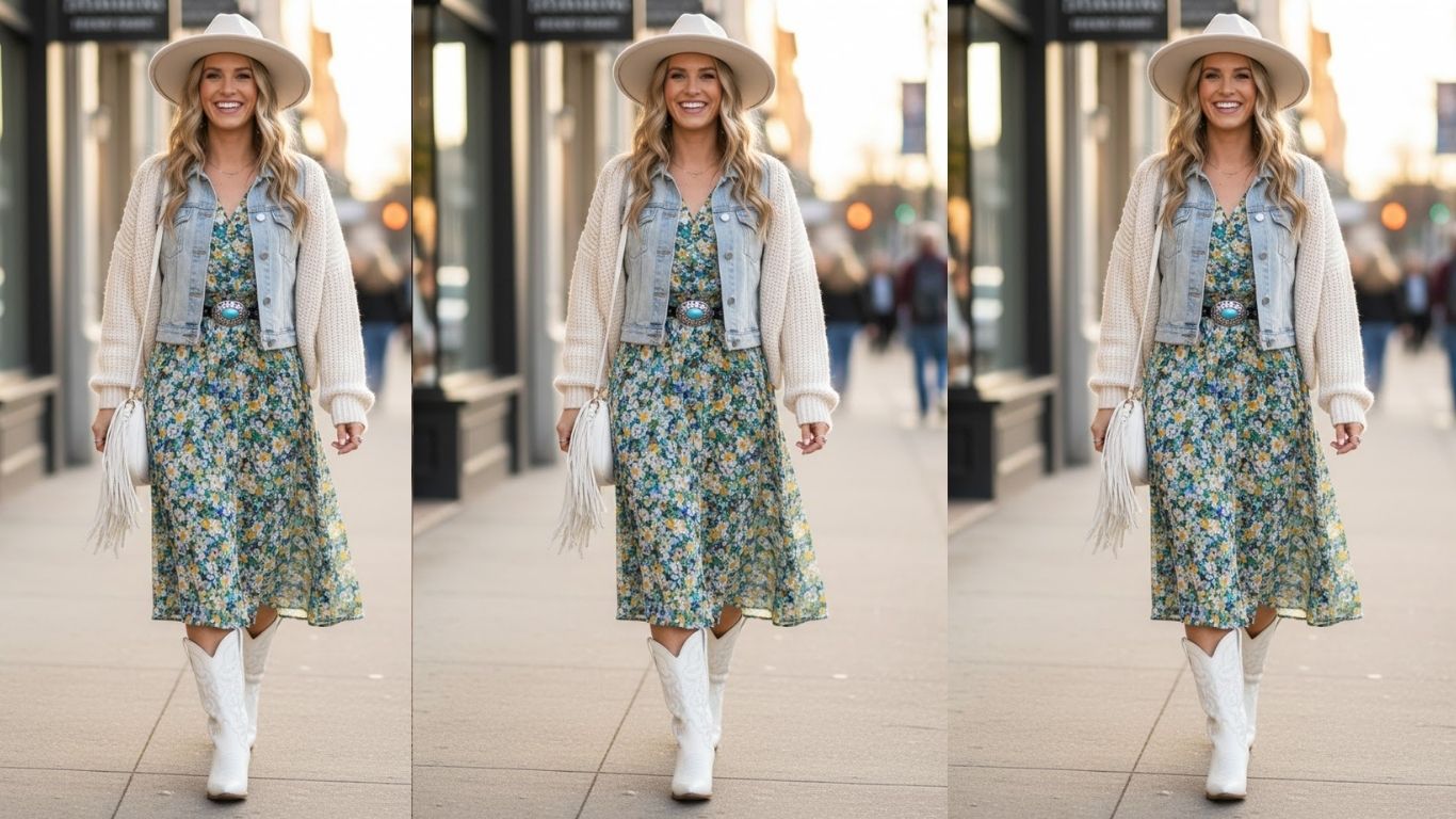 15 White Cowboy Boots Outfit Ideas for Modern Everyday Styling