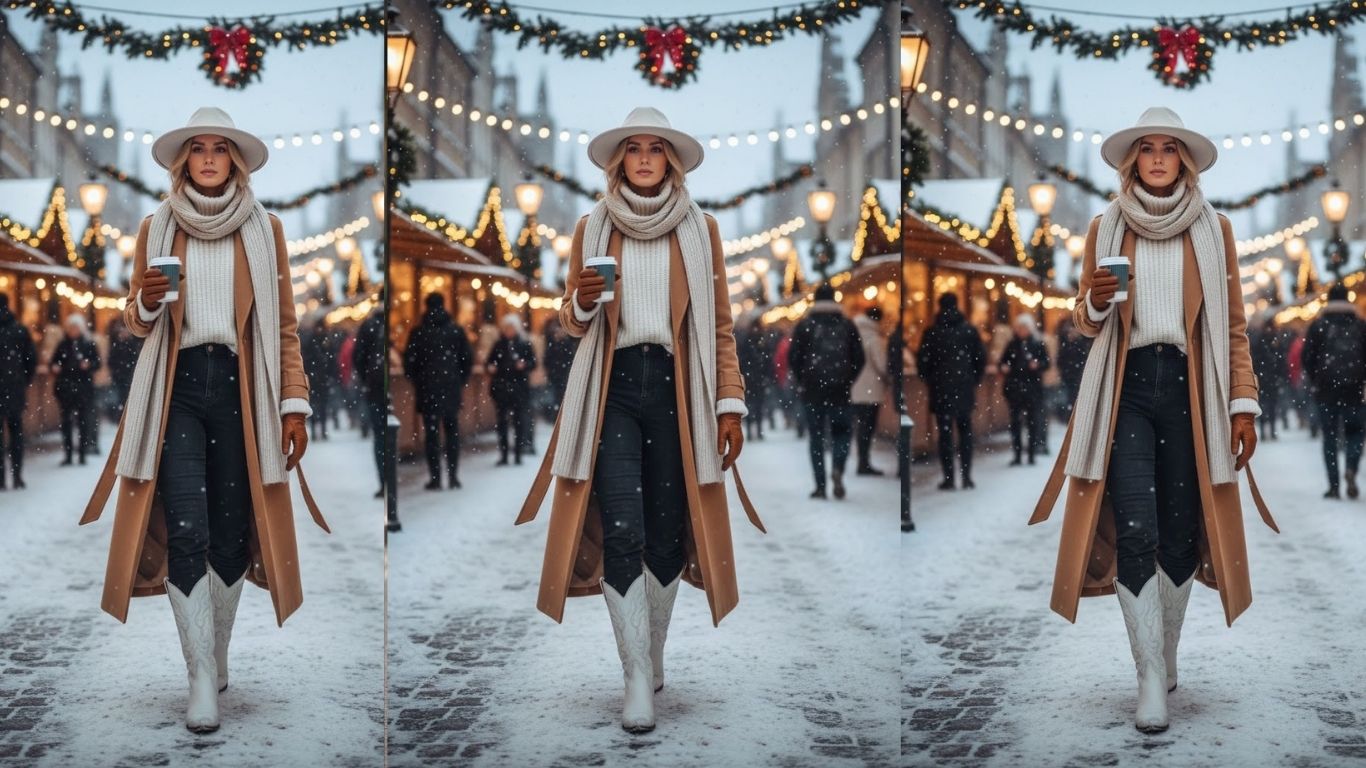 15 White Cowboy Boots Outfit Winter Styles for Cozy Chic Cold Days
