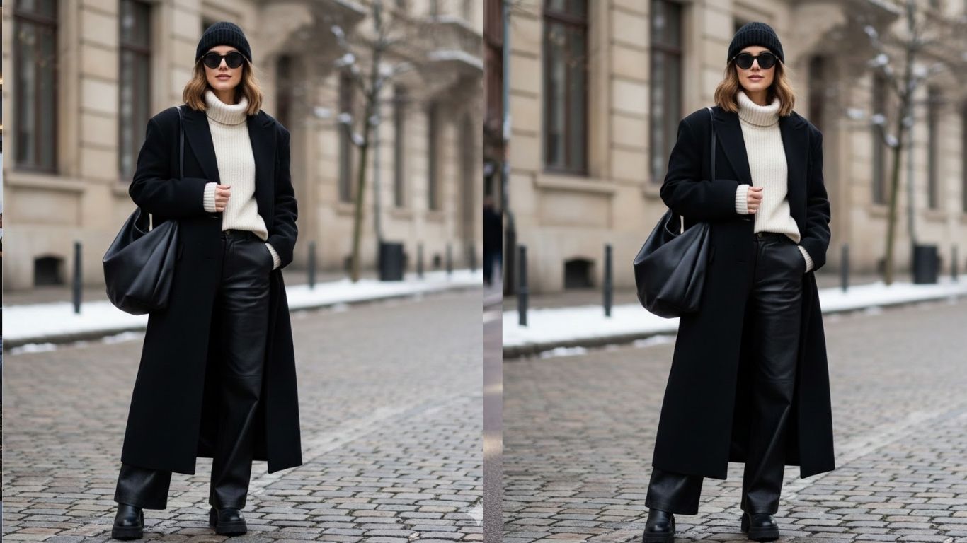 15 oversized black coat outfit ideas for effortless chic style