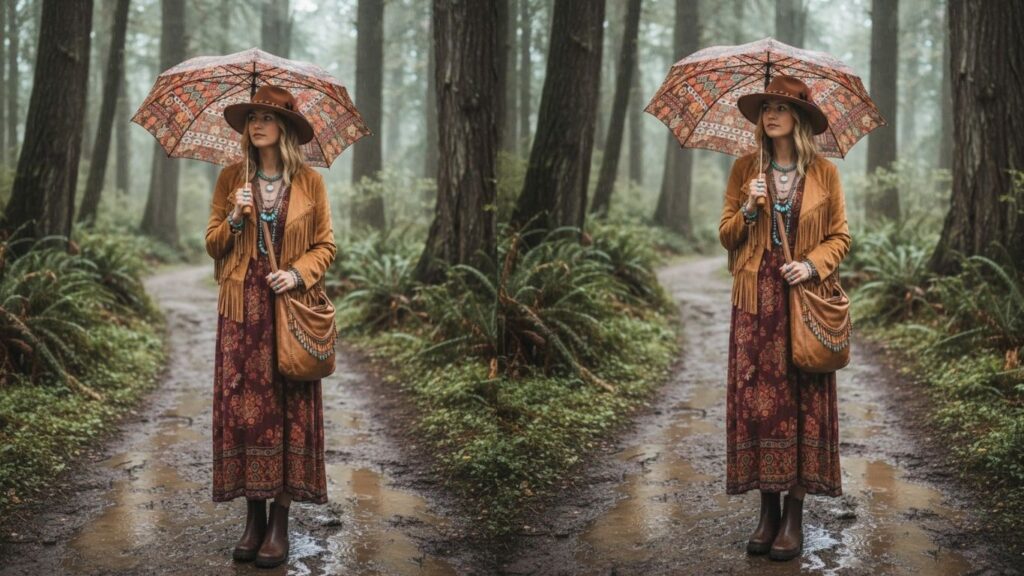 15 Boho Rainy Day Outfits for Stylish, Comfortable Weather Wear