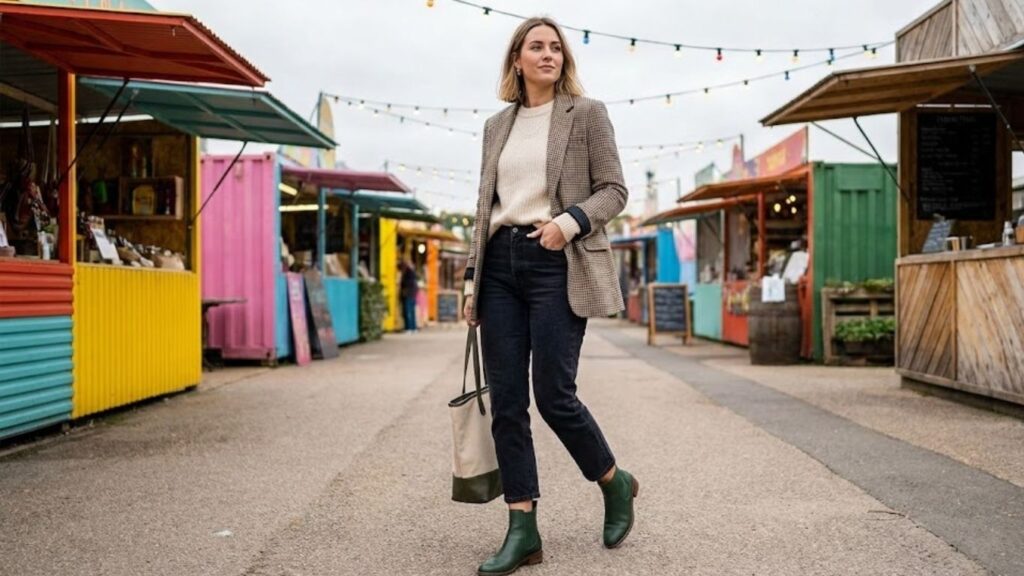 15 Green Ankle Boots Outfit Ideas