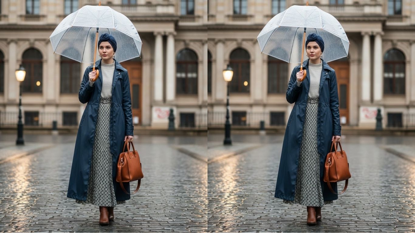 15 Modest Rainy Day Outfits for Comfortable, Stylish Coverage