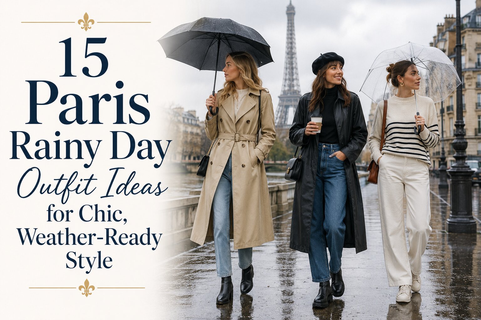 15 Paris Rainy Day Outfit Ideas for Chic, Weather-Ready Style