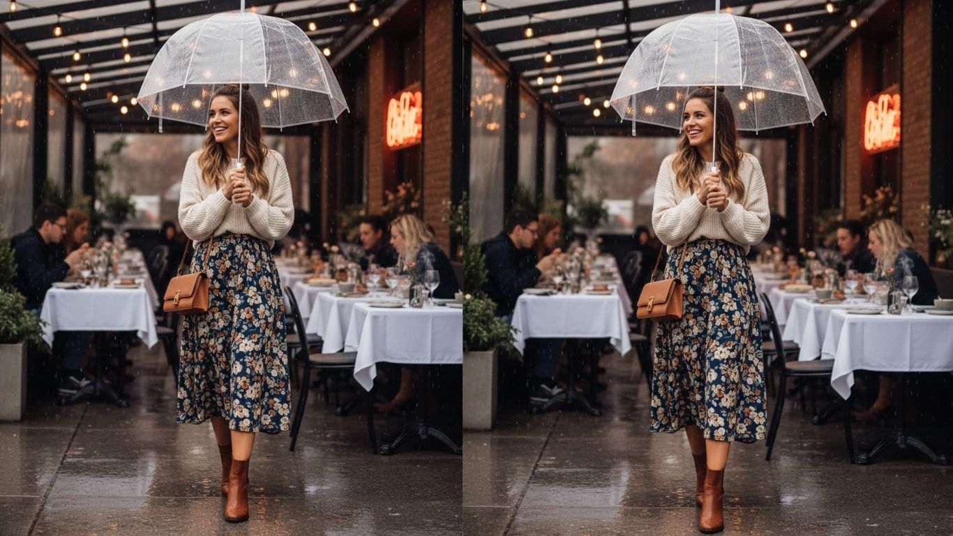 15 Rainy Day Brunch Outfit Ideas for Comfort, Chic, and Weather