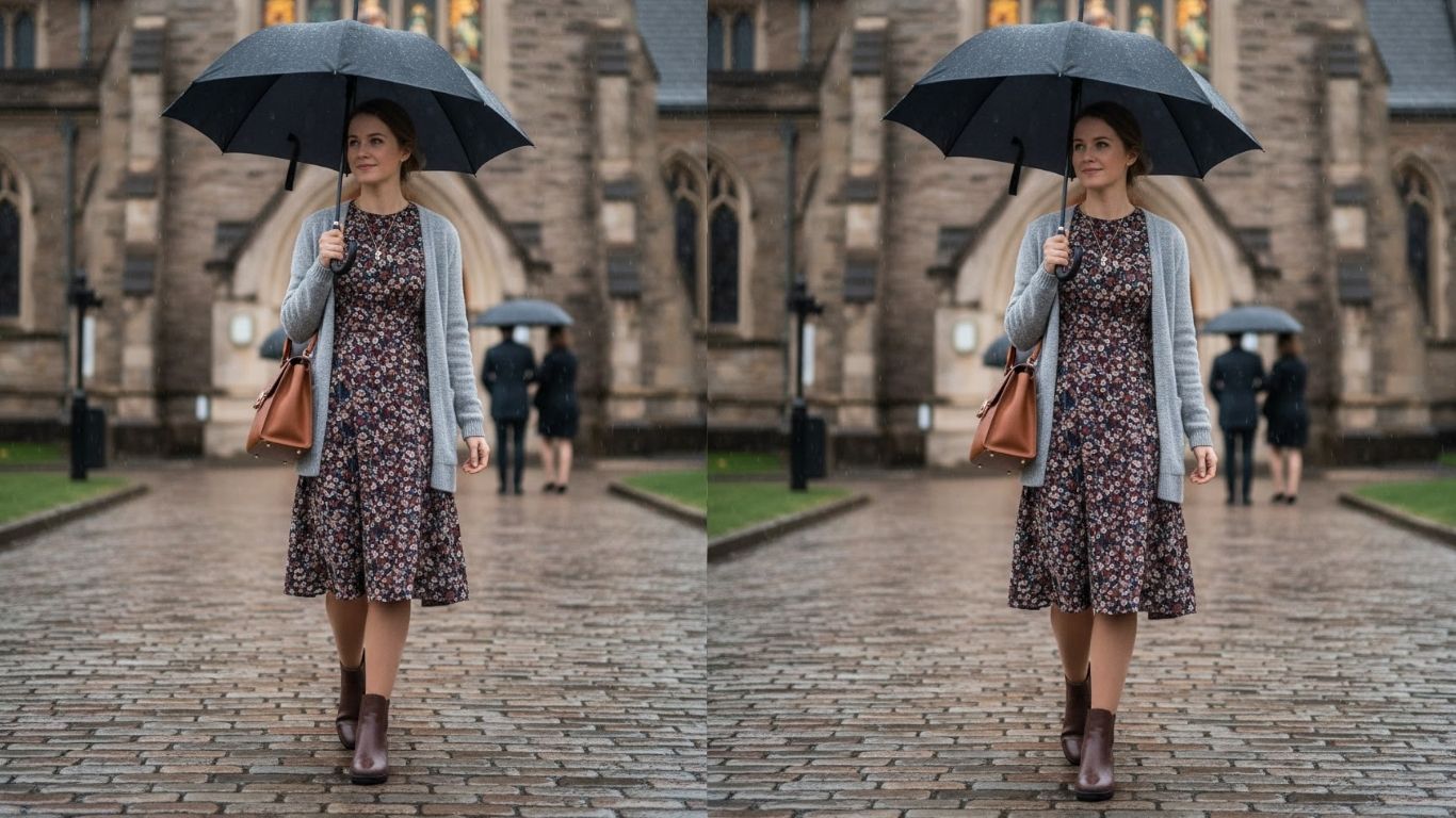 15 Rainy Day Church Outfit Ideas for Modest, Stylish Comfort