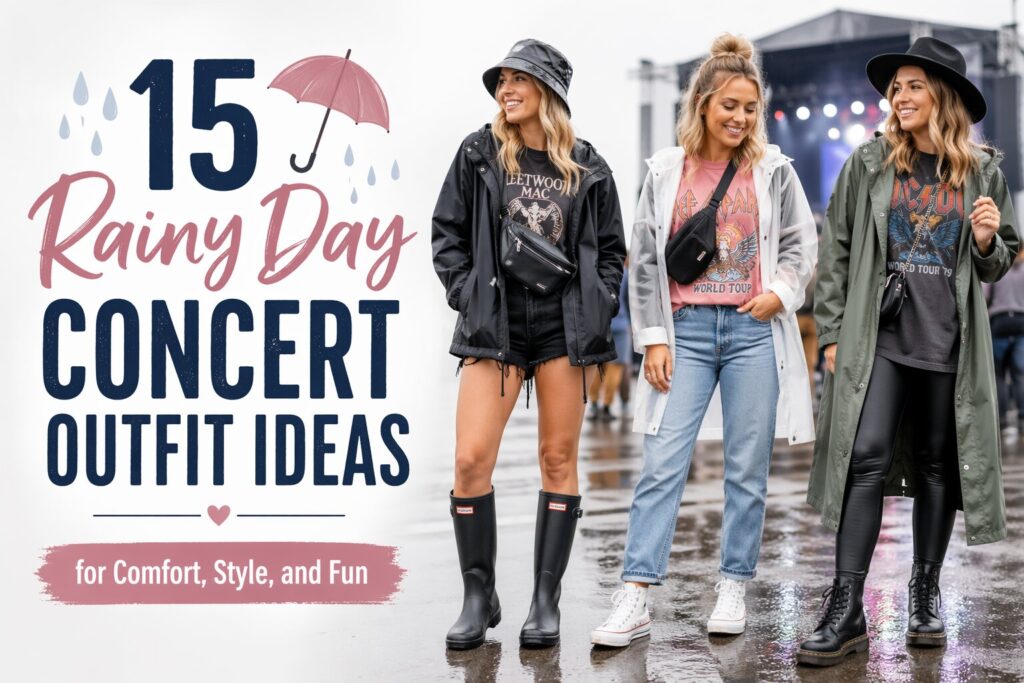 15 Rainy Day Concert Outfit Ideas