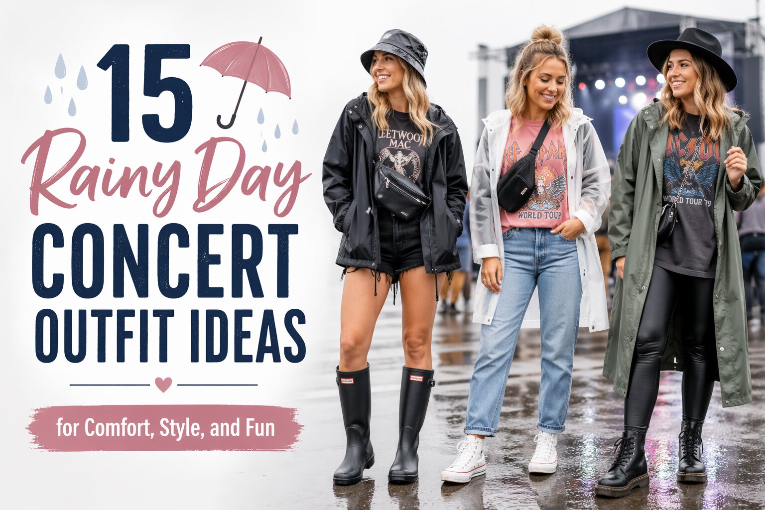 15 Rainy Day Concert Outfit Ideas for Comfort, Style, and Fun