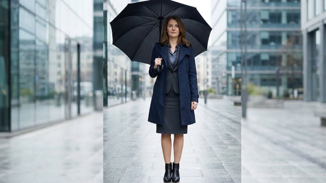 15 Rainy Day Corporate Outfits That Stay Polished & Professional