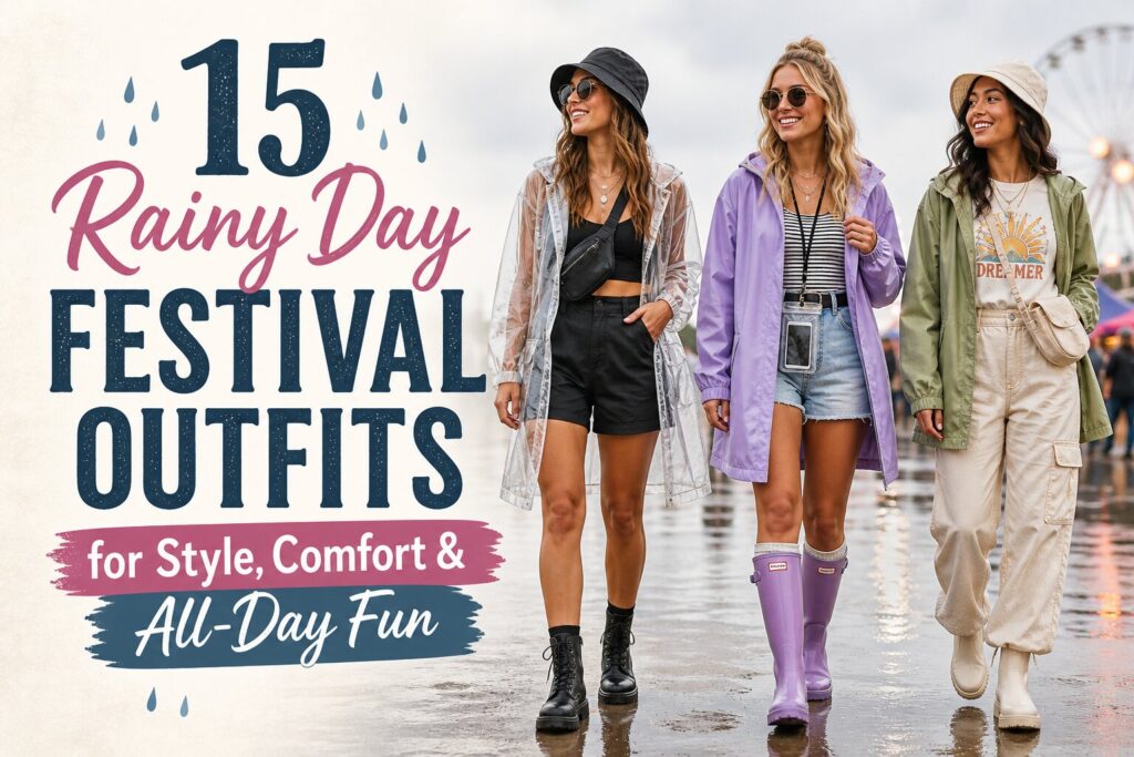 15 Rainy Day Festival Outfits