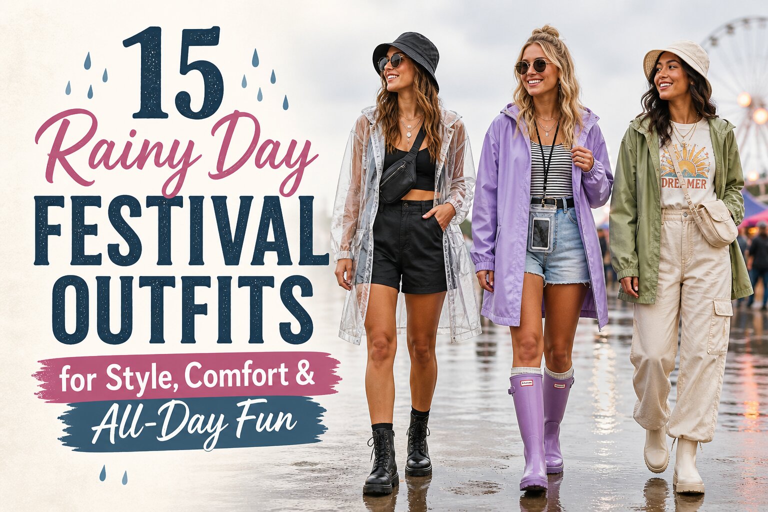 15 Rainy Day Festival Outfits for Style, Comfort & All-Day Fun