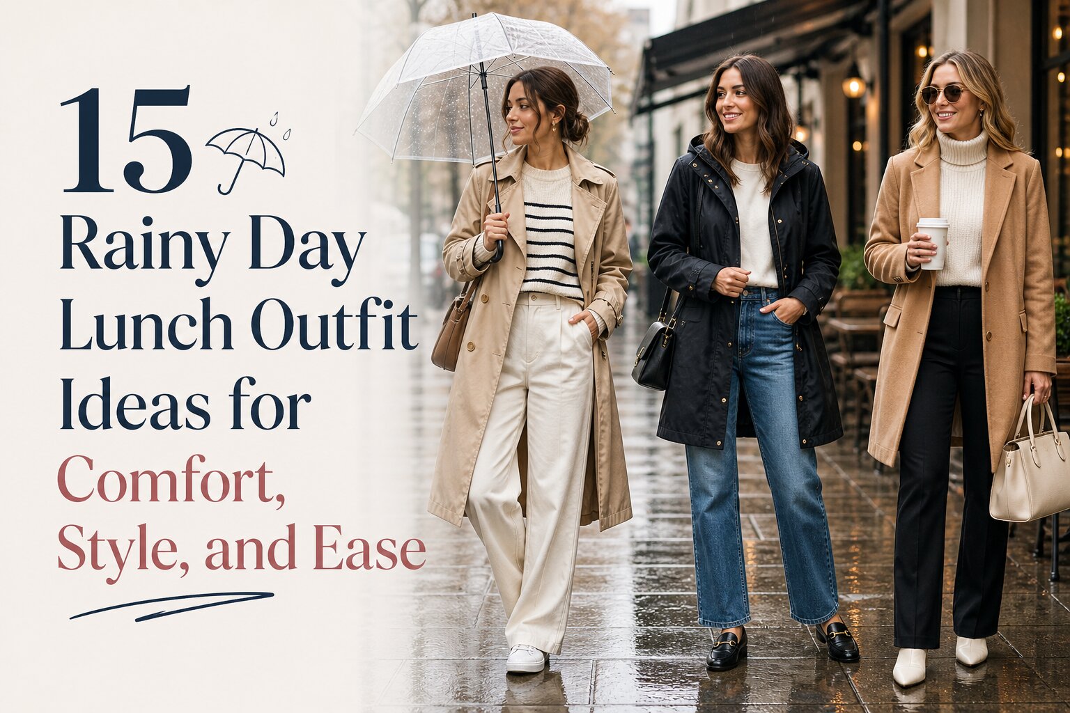 15 Rainy Day Lunch Outfit Ideas for Comfort, Style, and Ease
