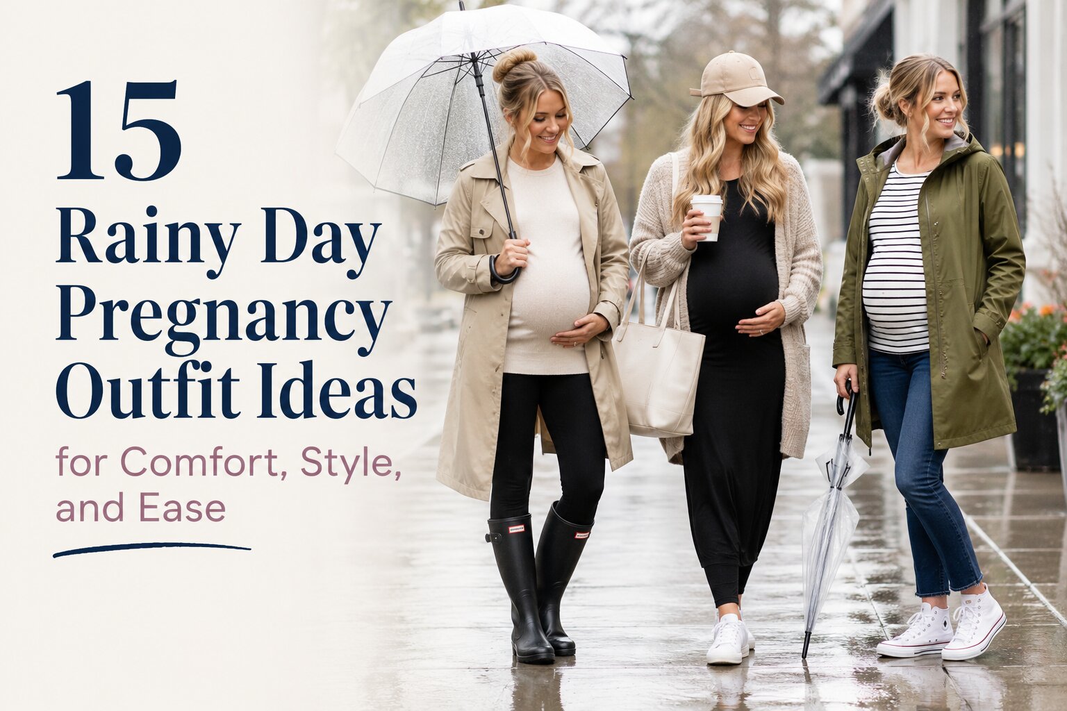 15 Rainy Day Pregnancy Outfit Ideas for Comfort, Style, and Ease