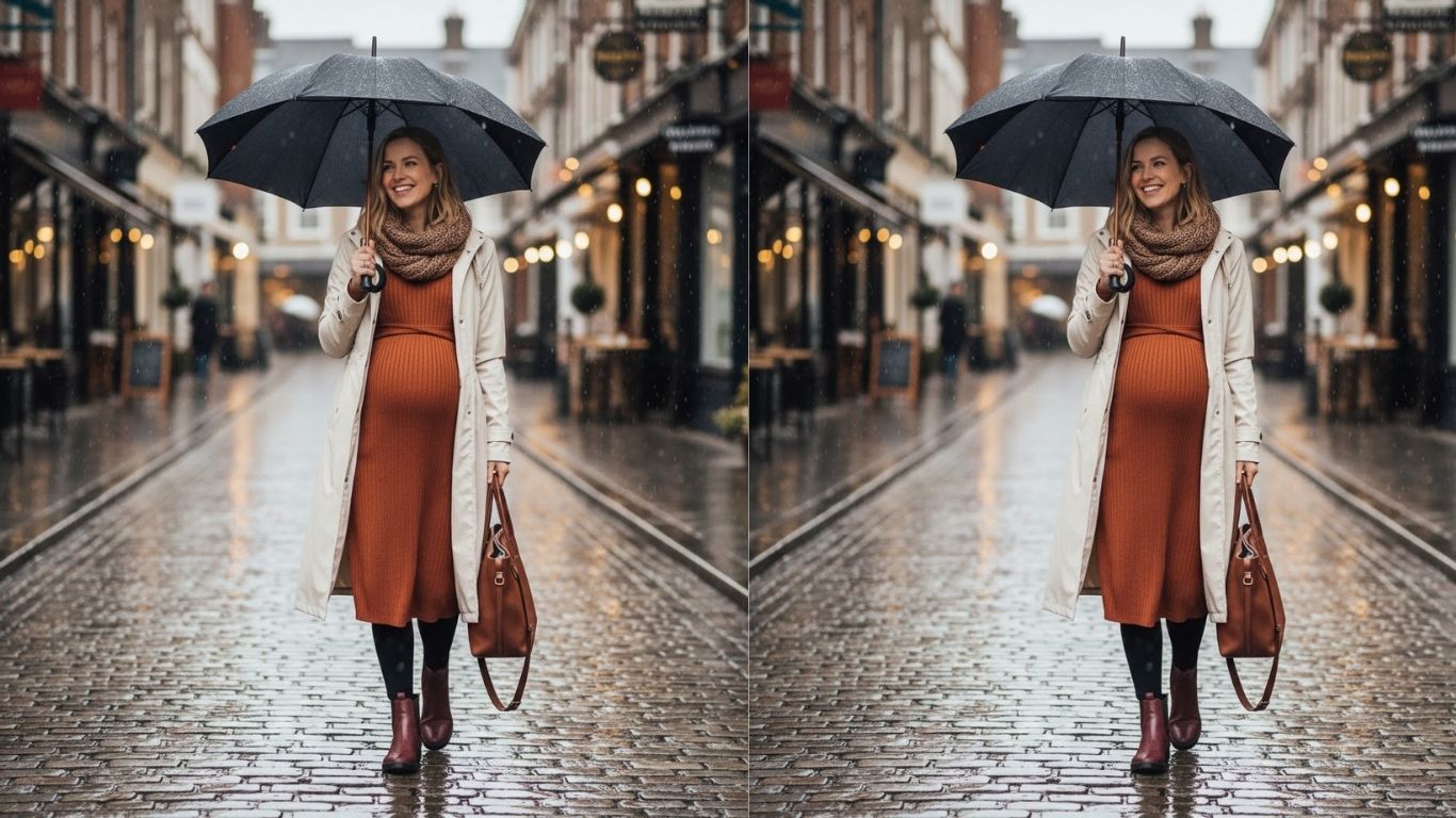 15 Rainy Day Pregnancy Outfit Ideas for Comfort, Style, and Ease