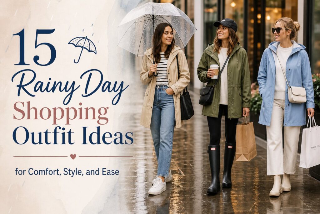 15 Rainy Day Shopping Outfit Ideas