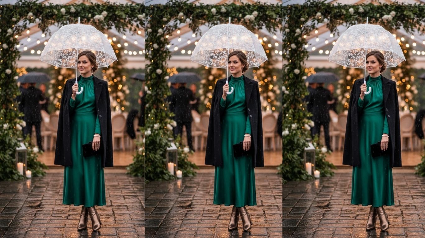 15 Rainy Day Wedding Guest Outfits for Elegant Style This Year