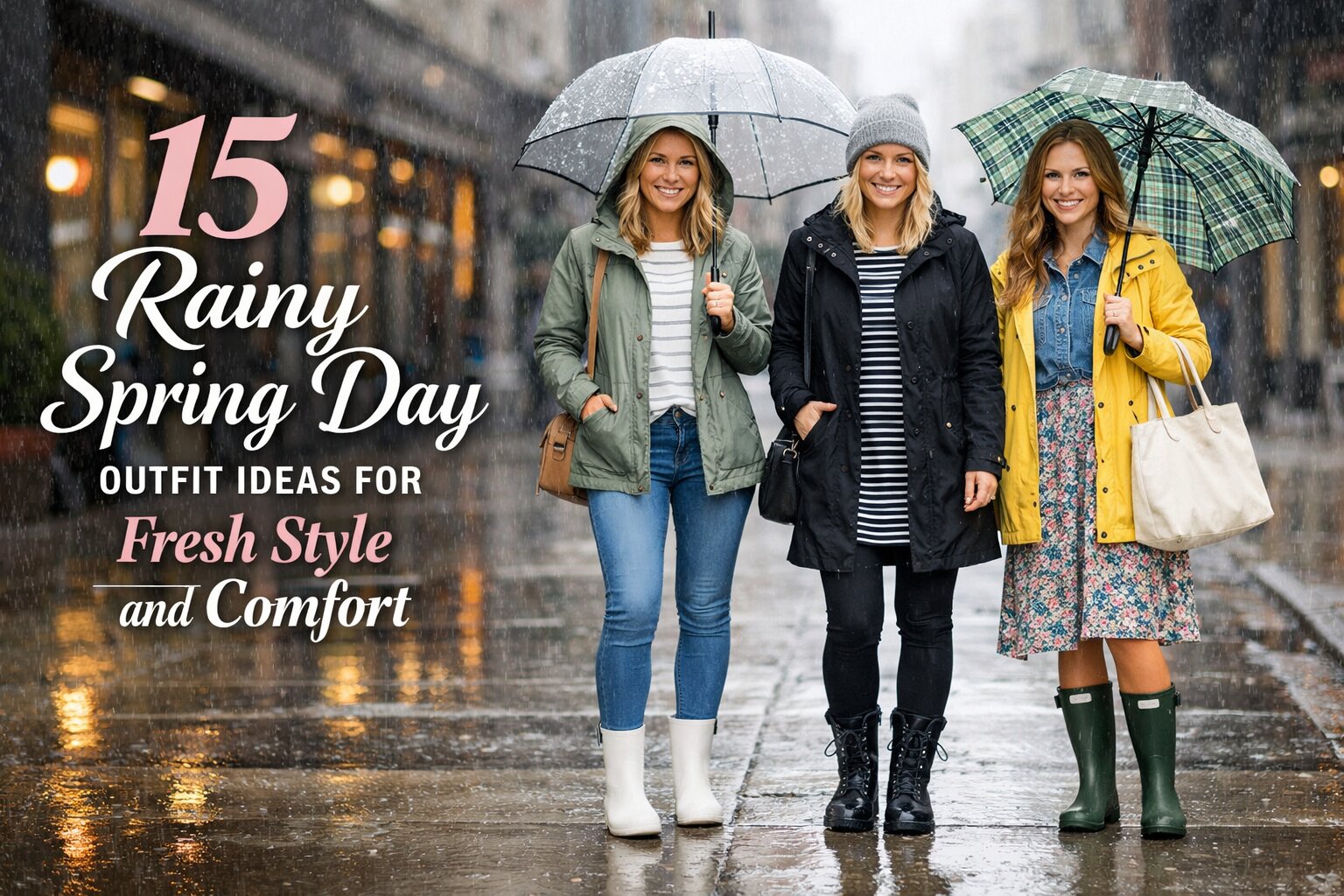 15 Rainy Spring Day Outfit Ideas for Fresh Style and Comfort
