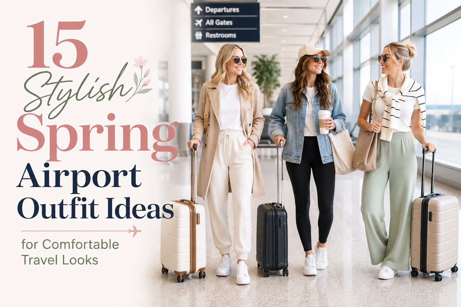 15 Stylish Spring Airport Outfit Ideas for Comfortable Travel Looks