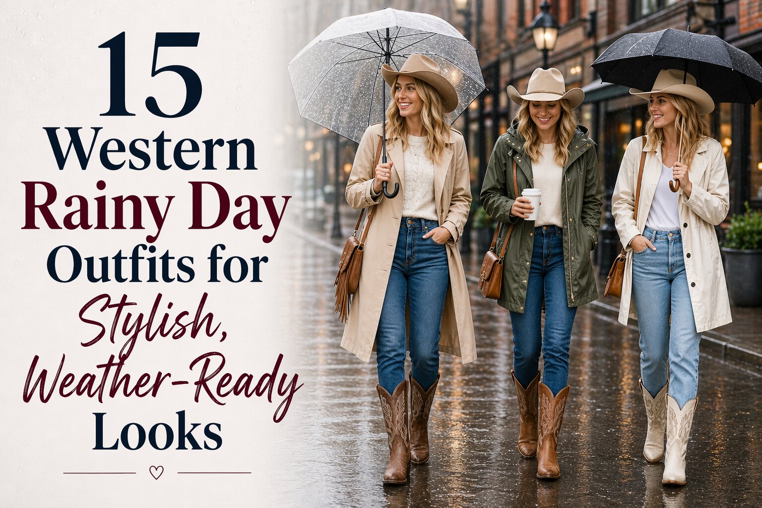 15 Western Rainy Day Outfits for Stylish, Weather-Ready Looks