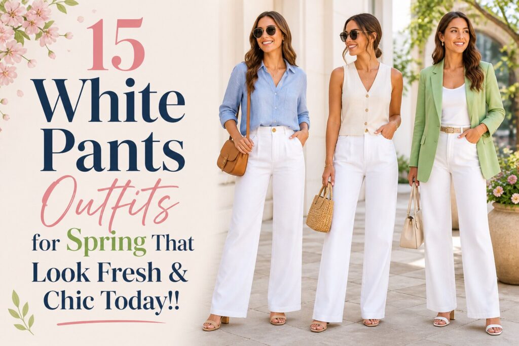 15 White Pants Outfits for Spring