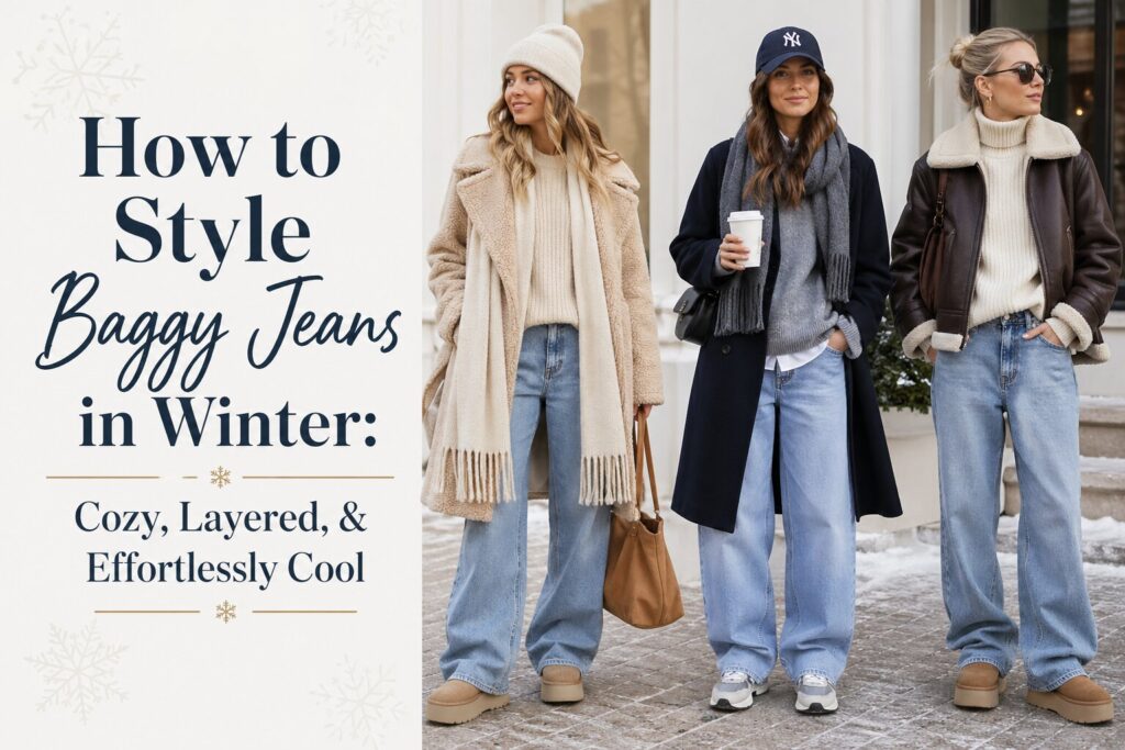 How to Style Baggy Jeans in Winter