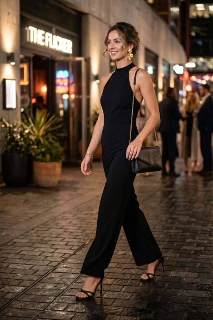 Jumpsuit with Statement Accessories