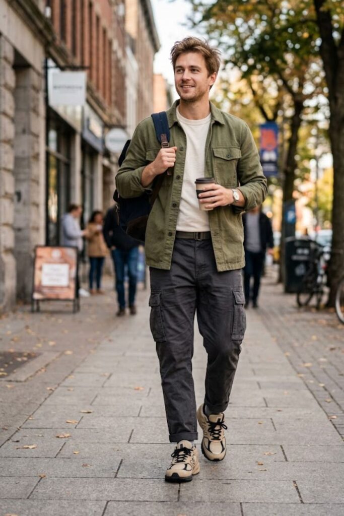 Overshirt with Cargo Pants