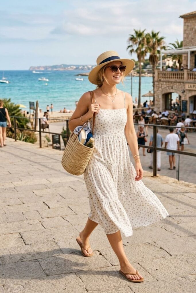  Sundress with Flip-Flops