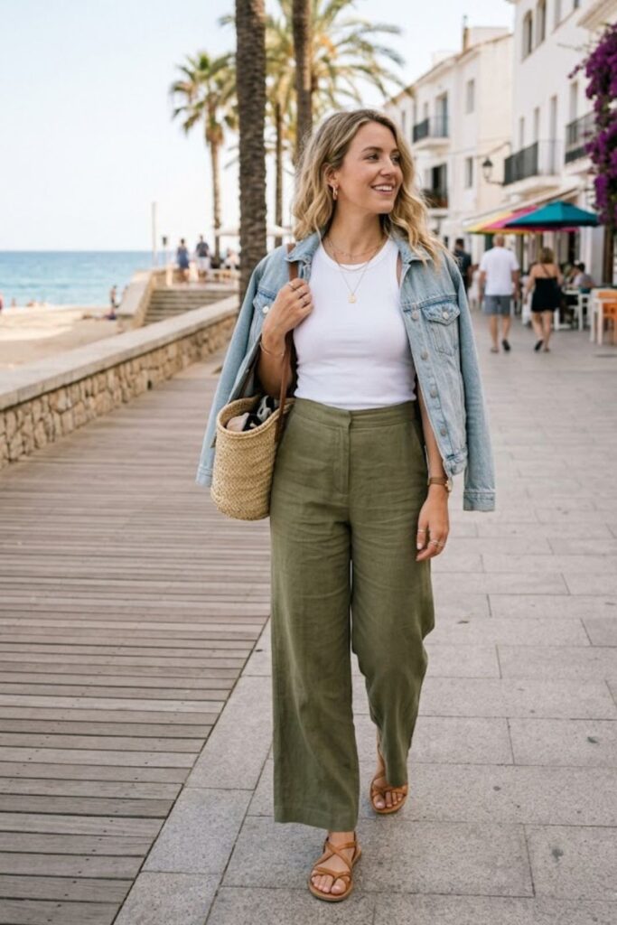 Tank Top with Wide-Leg Pants