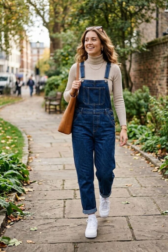 Turtleneck with Overalls