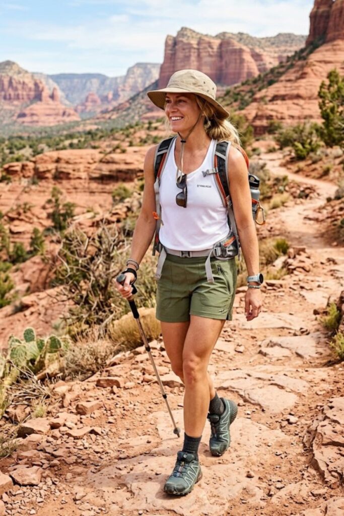 Athletic Tank with Hiking Shorts