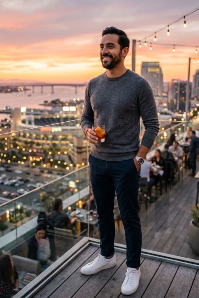 Crewneck Sweater with Chinos