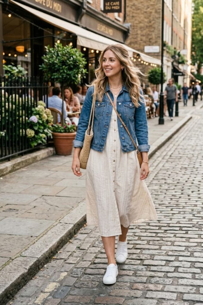 Denim Jacket with Dress