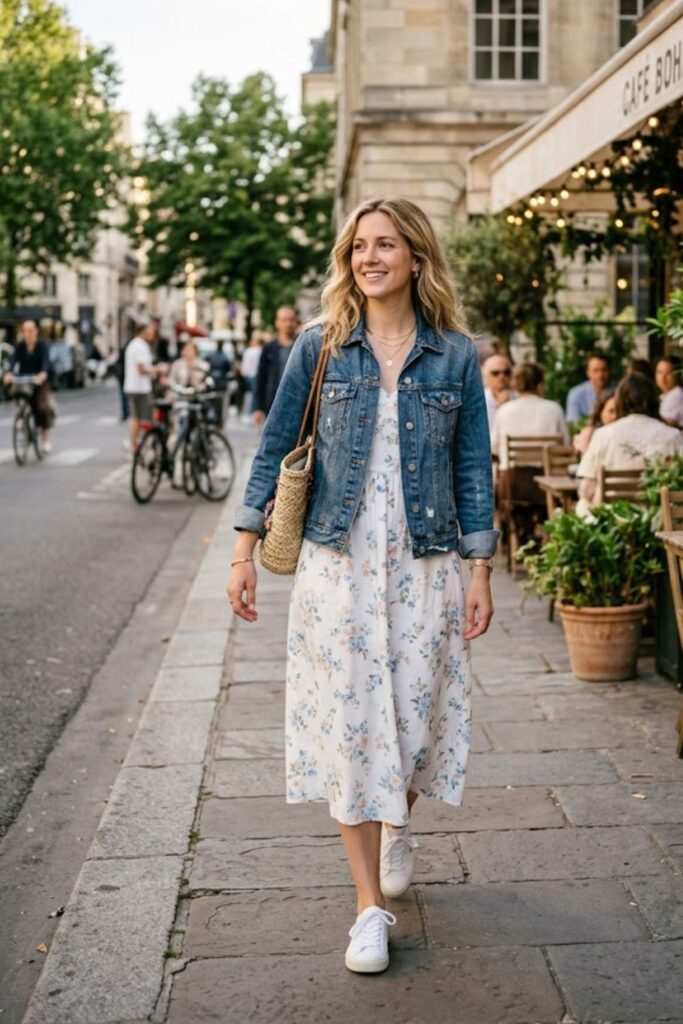 Denim Jacket with Dress