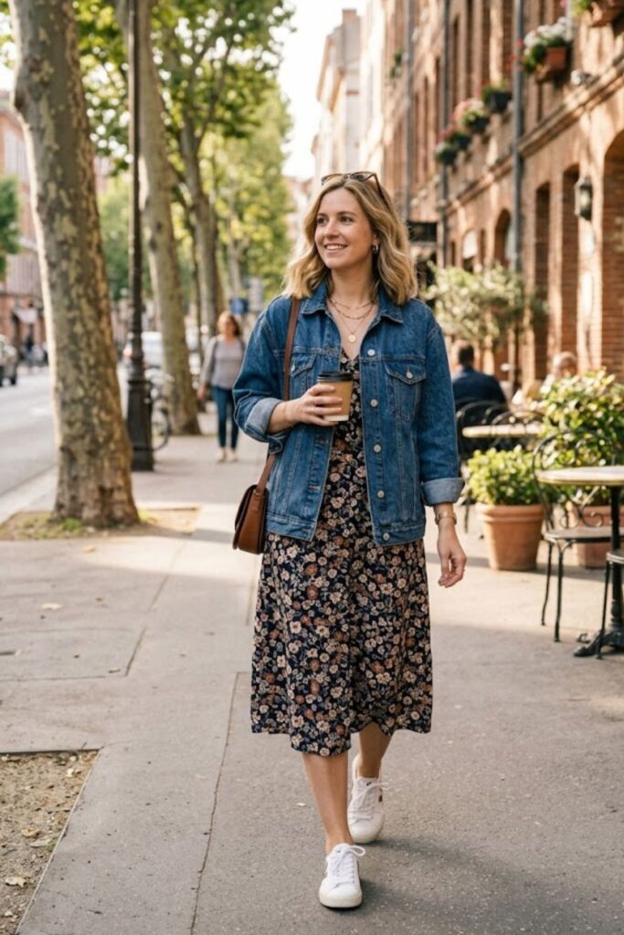 Denim Jacket with Dress