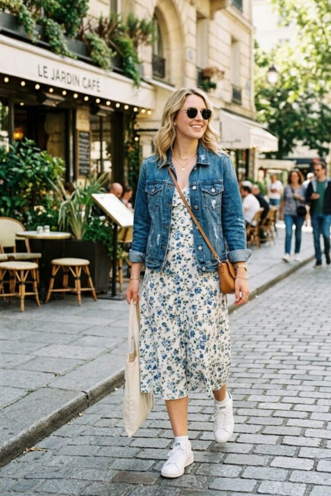 Denim Jacket with Sundress