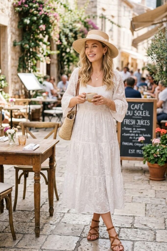 Flowy Sundress with Sandals