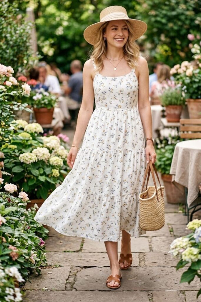 Flowy Sundress with Sandals