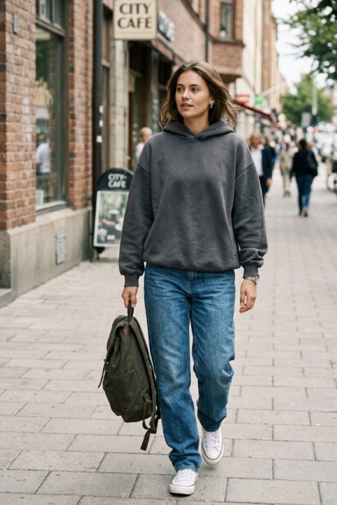 Hoodie with Relaxed Jeans