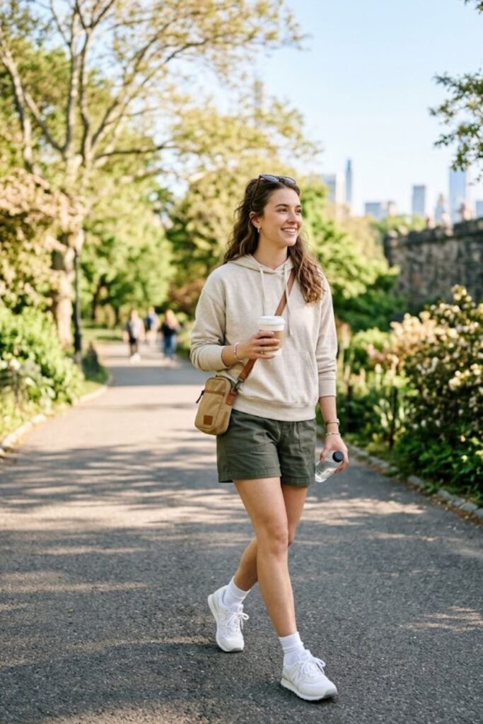 Lightweight Hoodie with Shorts